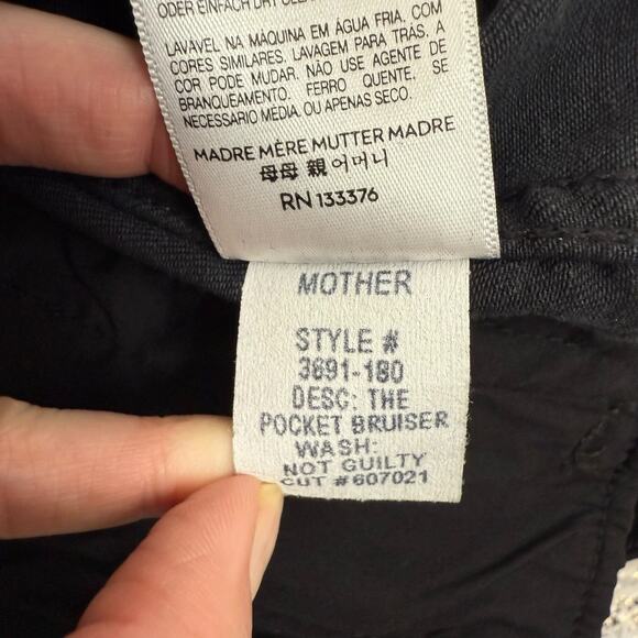 MOTHER Jacket Womens Small Black Pocket Bruiser Denim Not Guilty Western Cowgirl - Picture 10 of 12